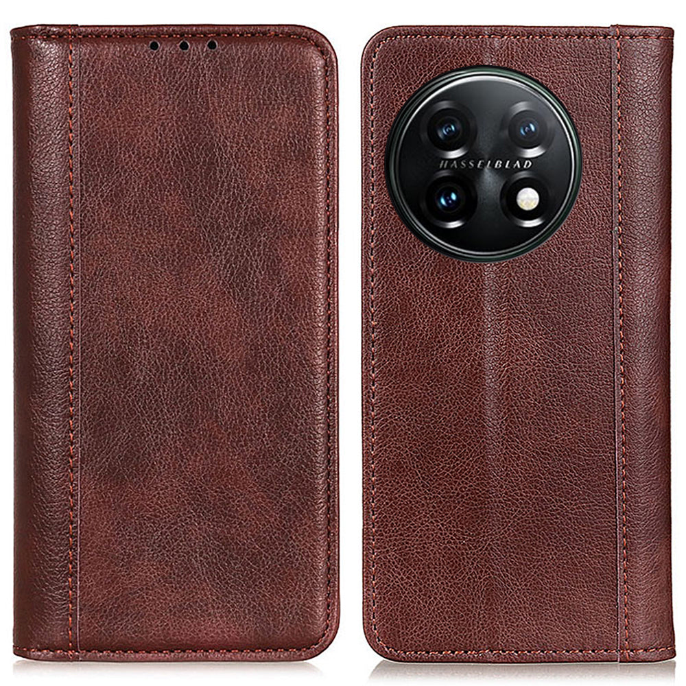 For OnePlus 11 5G Split Leather Stand Phone Case Litchi Texture Wallet Protection Cover For OnePlus 11 5G Split Leather Stand Phone Case Litchi Texture Wallet Protection Cover
